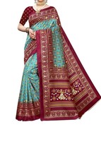 DESIGNER Women Saree indian bollywood art silk saree sky blue style a299 - £25.12 GBP