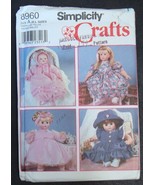 Simplicity Pattern #8960 Design Your Own Doll Clothes size 12-22&quot; Dolls ... - $187.33 MXN