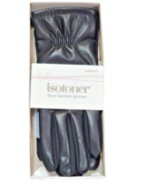 Isotoner Women&#39;s Glove Stretch Faux Leather Black NEW - £15.43 GBP