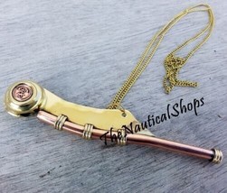 Brass Copper Bosun Whistle Call Pipe New US Navy Reproduction - £17.26 GBP