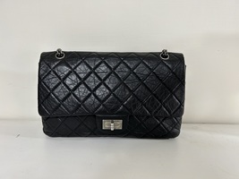Auth Chanel Black 2.55 Reissue Quilted Age Calfskin 227 Jumbo Double Flap Bag  - £3,124.85 GBP