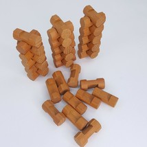 40 Lincoln Logs Medium Brown 1 Notch 1 5/8 Replacement Round Wood Pieces - £5.54 GBP