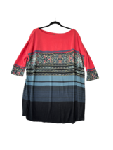 FREE PEOPLE Womens Dress Top Oversized Boho Print STEPPIN OUT Tunic Size... - £15.37 GBP