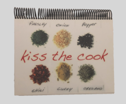 Kiss the Cook Parsley Onion Pepper Chili Curry Oregano Spiral Bound Cookbook - £15.09 GBP