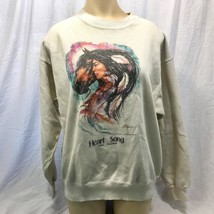 Vintage Heart Song Jan Taylor Sweatshirt True Vintage 1980&#39;s Size L made... - £30.85 GBP