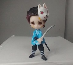 Demon Slayer Tanjiro Kamado with Cat Mask 2.7&#39;&#39; Figure NEW - £5.50 GBP