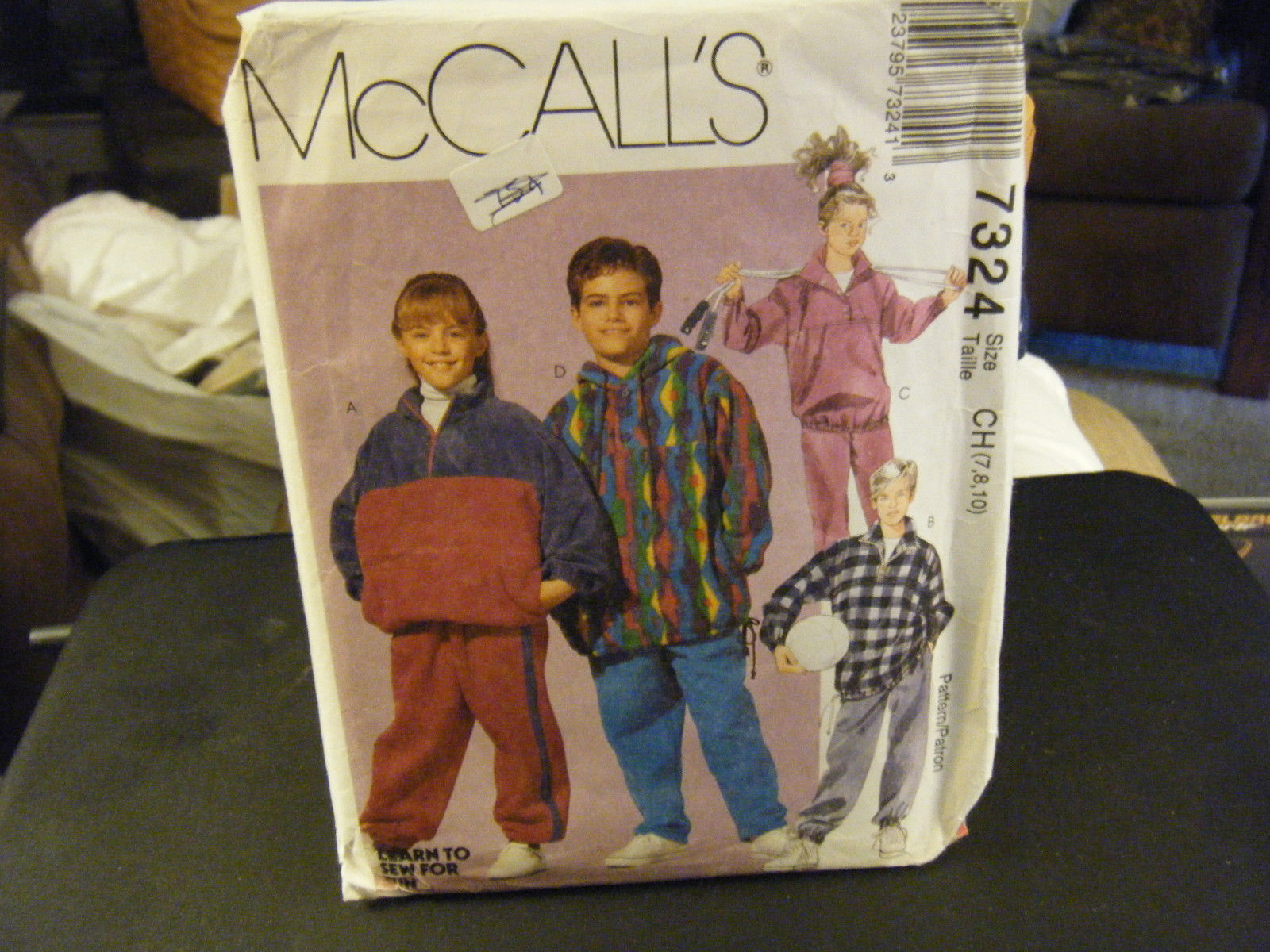 McCall's 7324 Boy's & Girl's Tops & Pull-On Pants Pattern - Size 7/8/10 - $7.77