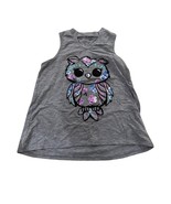 Cute Girls Grey Sleeveless Tank Top Owl Print Casual Shirt - $12.52