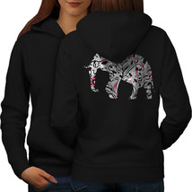 Elephant Sweatshirt Hoody Psychodelic Women Hoodie Back - $21.99