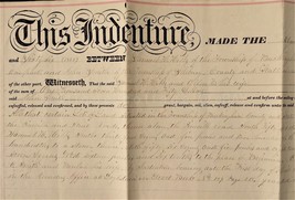 1866 Antique Deed Indenture Sam Hibbs To Joh Smith Buckingham Solebury Bucks Pa - £69.78 GBP