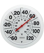 Indoor Outdoor Big Dial Thermometer, Wireless with Large Easy-To-Read Nu... - $592.47 MXN