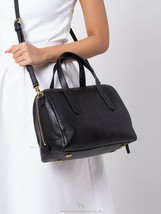 Fossil Sydney Satchel Black Leather Crossbody Bag Handbag SHB1978001 NWT $178 FS - £81.26 GBP