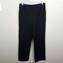 Chicos Pants Womens Medium Slacks Black Side Zipper Flat Front - £6.91 GBP