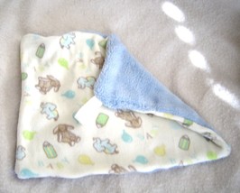  New Handcrafted Plush,Tag Mini Security Blanket, Animals, Ballons, Baby Blue - £10.38 GBP