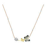 Rounds 0.55ct Natural Diamonds Pendant Necklace 18K Solid Gold G VS2 But... - £2,322.06 GBP