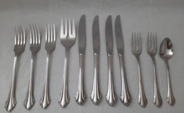 11 Pcs ~ Oneida Community Clarette ~ Salad Forks Teaspoon Meat Fork Knives Forks - £46.74 GBP