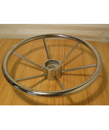 16 in. Stainless Steel 6 Spoke Boat Steering Wheel (.75 in. Diameter Hub... - £25.34 GBP