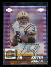 1999 Collectors Edge Advantage Rookie Auto Kevin Faulk #165 LSU Football Card - £7.76 GBP