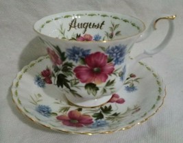 Royal Albert Flower of the Month Series Tea Cup and Saucer August Poppy - $29.38