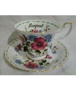 Royal Albert Flower of the Month Series Tea Cup and Saucer August Poppy - $40.29 CAD