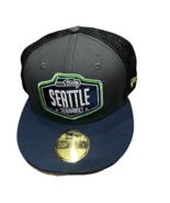 NWT New Seattle Seahawks New Era 59Fifty Draft Patch Size 7 1/8 Fitted Hat - £21.76 GBP