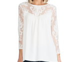 FOR LOVE &amp; LEMONS Damen Bluse Bonita Solide Weiß Größe XS T1188R - $44.79