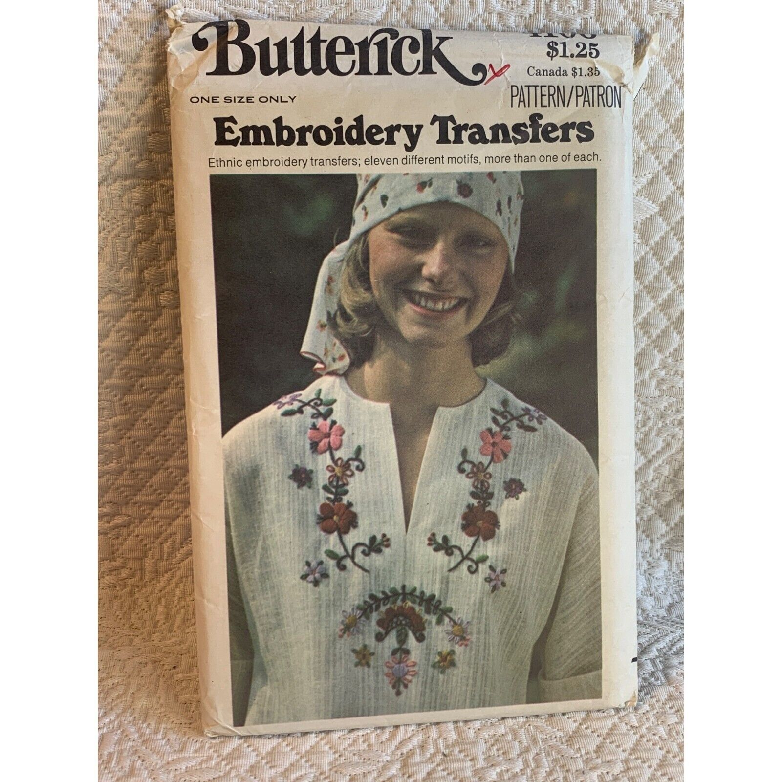 Butterick Embroidery Transfers Iron On Pattern 4106 - Uncut - $10.88