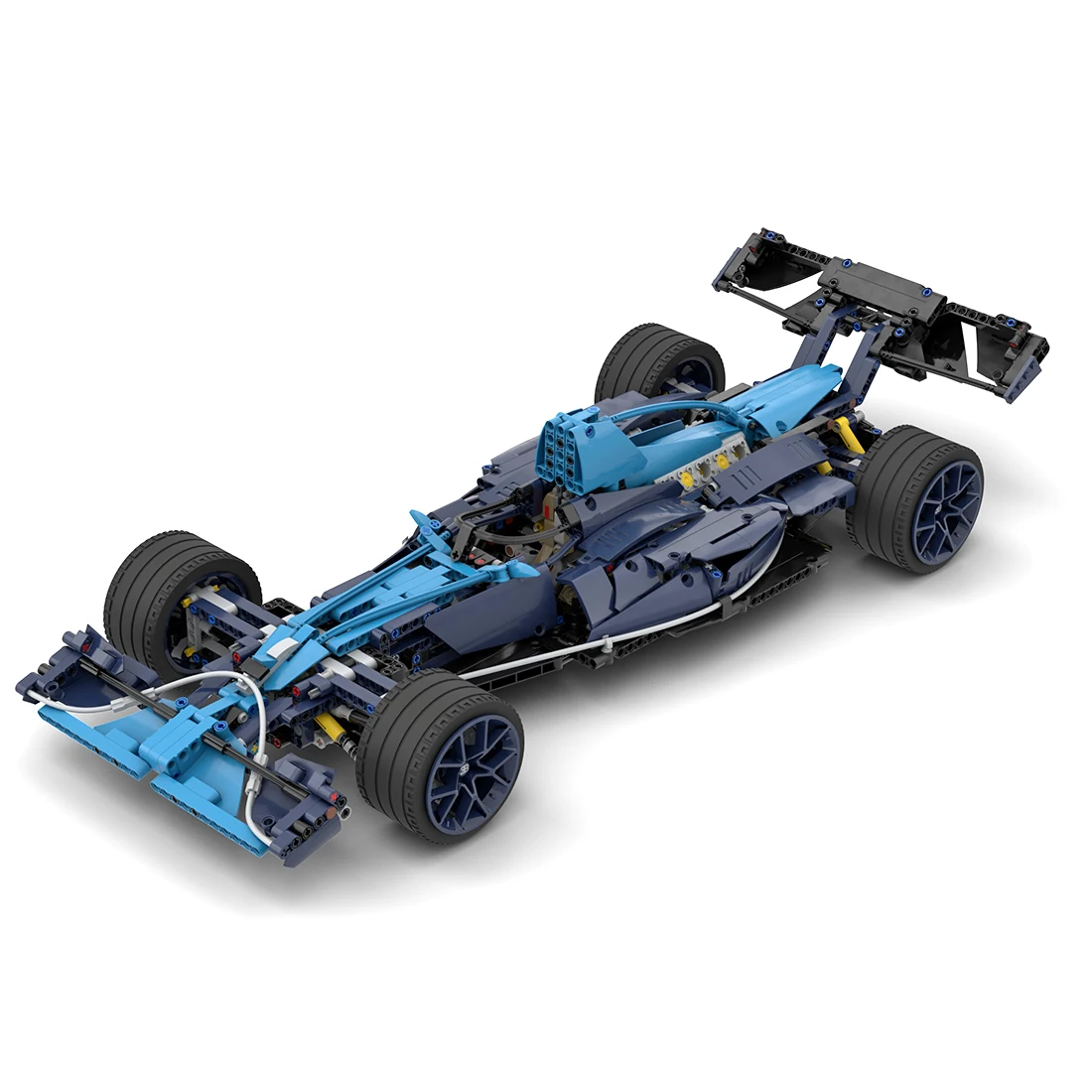 Authorized MOC-36444 1348+Pcs Customized Blue Racing Car Bricks Model DIY Small - £170.81 GBP