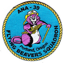 4&quot; Navy ANA-39 Flying Beavers Squadron Portland Oregon Embroidered Patch - £27.48 GBP