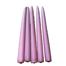 Colonial Candles Of Cape Cod 5 Hand Dipped Candles 10&quot; Tall  Pink - £10.32 GBP