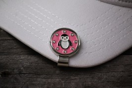 Kate Lord&#39;s Pink Crystal Penguin Ball Marker &amp; Silver Hat Clip by Ahead - £14.42 GBP