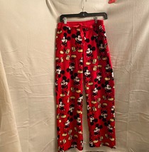 EUC Disney Micky Mouse Red Fleece Pants Size Small - £7.10 GBP