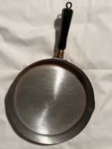 Revere Solid Copper Rome NY 9” Skillet Frying Pan Black Wood Handle - £30.85 GBP