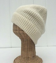 New Women Girls New Knit Slouchy Cap Beanie Hat Solid Cream Soft warm #F - £6.56 GBP