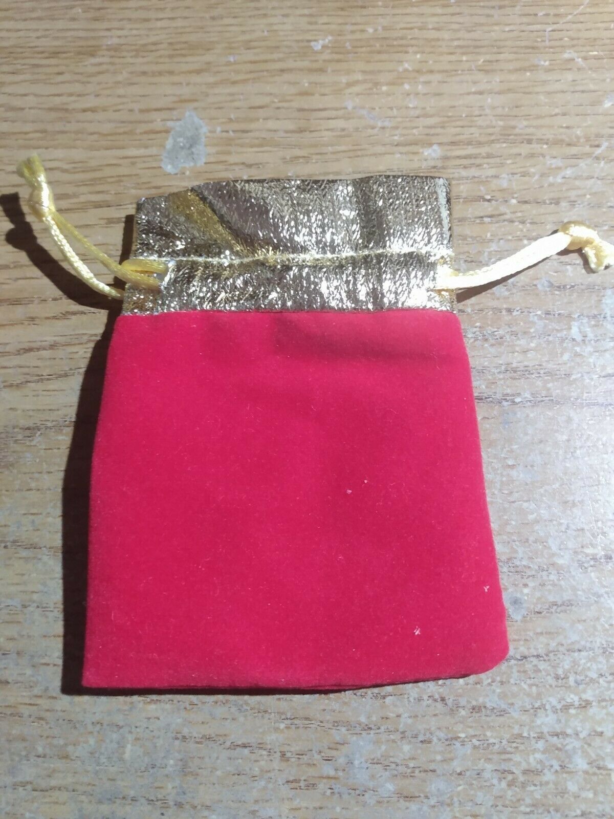Small Xmas Velvet Jewelry Gift Gold Silver Gift Favors Party String Bag ... - $1.50