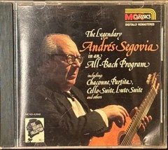 The Segovia Collection Vol. 1: All-Bach Program Andrés Segovia 1987 CD - $4.74