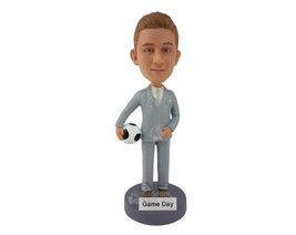 Custom Bobblehead Football Player Dressed Up In A Fancy Suit For His Wedding - W - £71.58 GBP