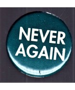 Never Again Statement Expression Blue Metal Pin Vintage Collectible Memento - €6,41 EUR