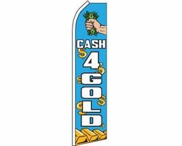 Cash 4 Gold Blue/White Swooper Super Feather Advertising Flag - £19.94 GBP