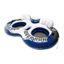 Intex River Run II Inflatable 2 Person Pool River Tube Float with Drink Coolers - £37.98 GBP