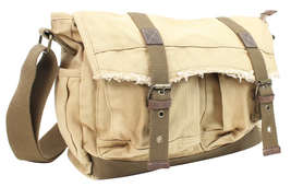 Vagarant Traveler 14.5 in. Casual Style Canvas Messenger Bag C39.KK - £38.59 GBP