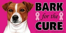 Bark For The Cure Breast Cancer Awareness Jack Russell Dog Car Fridge Ma... - $6.76