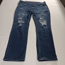 Levi’s 511 Men’s Blue Cotton Long Denim Distressed Jeans Sz W38 L30 Fits (36×29) image 13