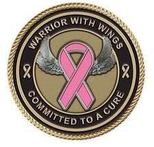 Breast Cancer (Pink Ribbon) Medallion for Box Cremation Urn/Flag Case - 2&quot; Diam. - £71.17 GBP