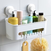 Suction Cup Shower Caddy - No Drilling Removable Shower Shelf - Powerful... - £28.31 GBP