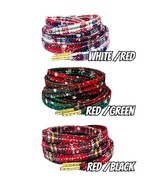 Christmas Checkered Fabric Shoelaces - White - Red - Green - for Air For... - $1,646.35 MXN