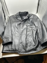 U. S. Polo Association Genuine Vintage Leather Jacket Coat Black Men&#39;s L... - $124.38 CAD