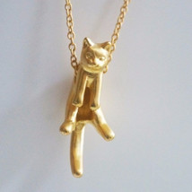 Dainty Cat Pendant Necklace | 925 Sterling Silver Jewelry | Elegant Matt... - $119.00