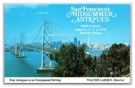 1978 San Francisco Midsummer Antique Show California CA UNP Chrome Postcard O19 - £1.51 GBP