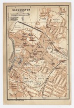 1906 Original Antique City Map Of Gloucester / Gloucestershire / England - £16.86 GBP